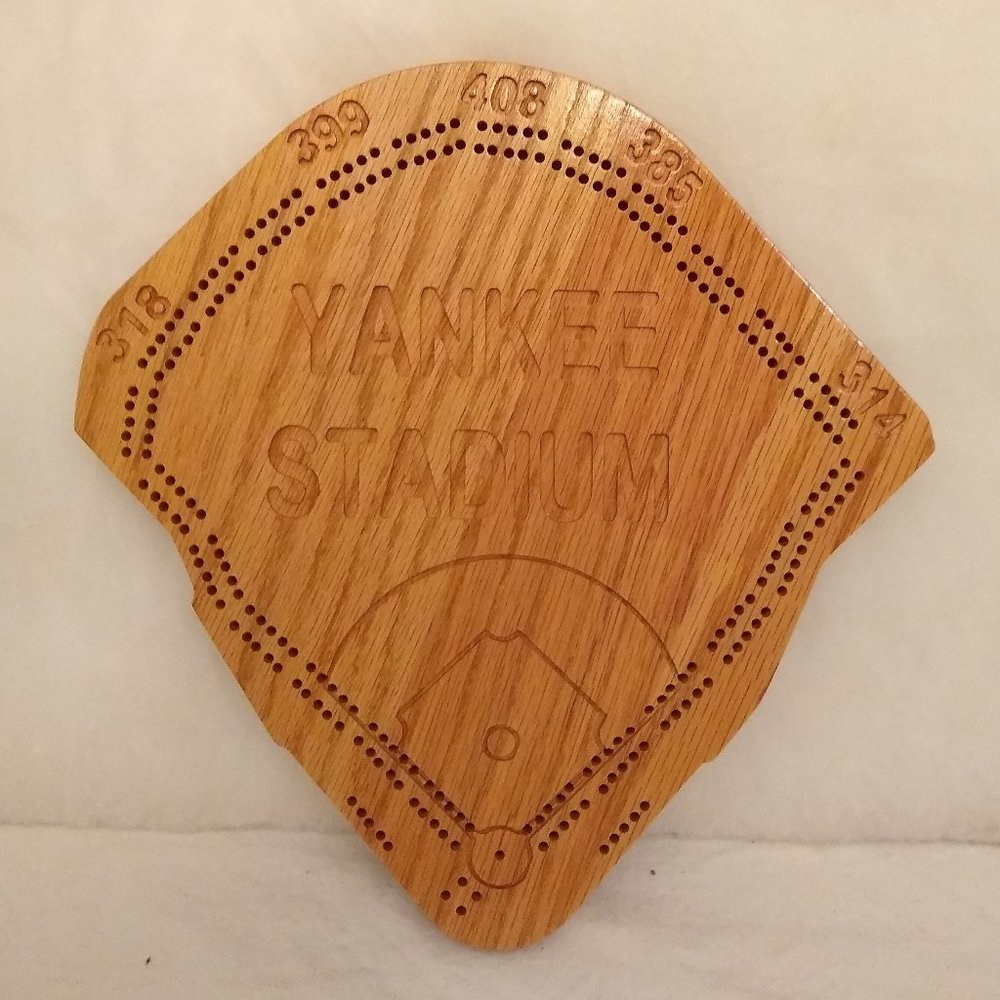 Handcrafted Cribbage Board, Yankee Stadium